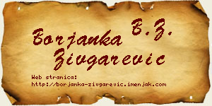 Borjanka Zivgarević vizit kartica